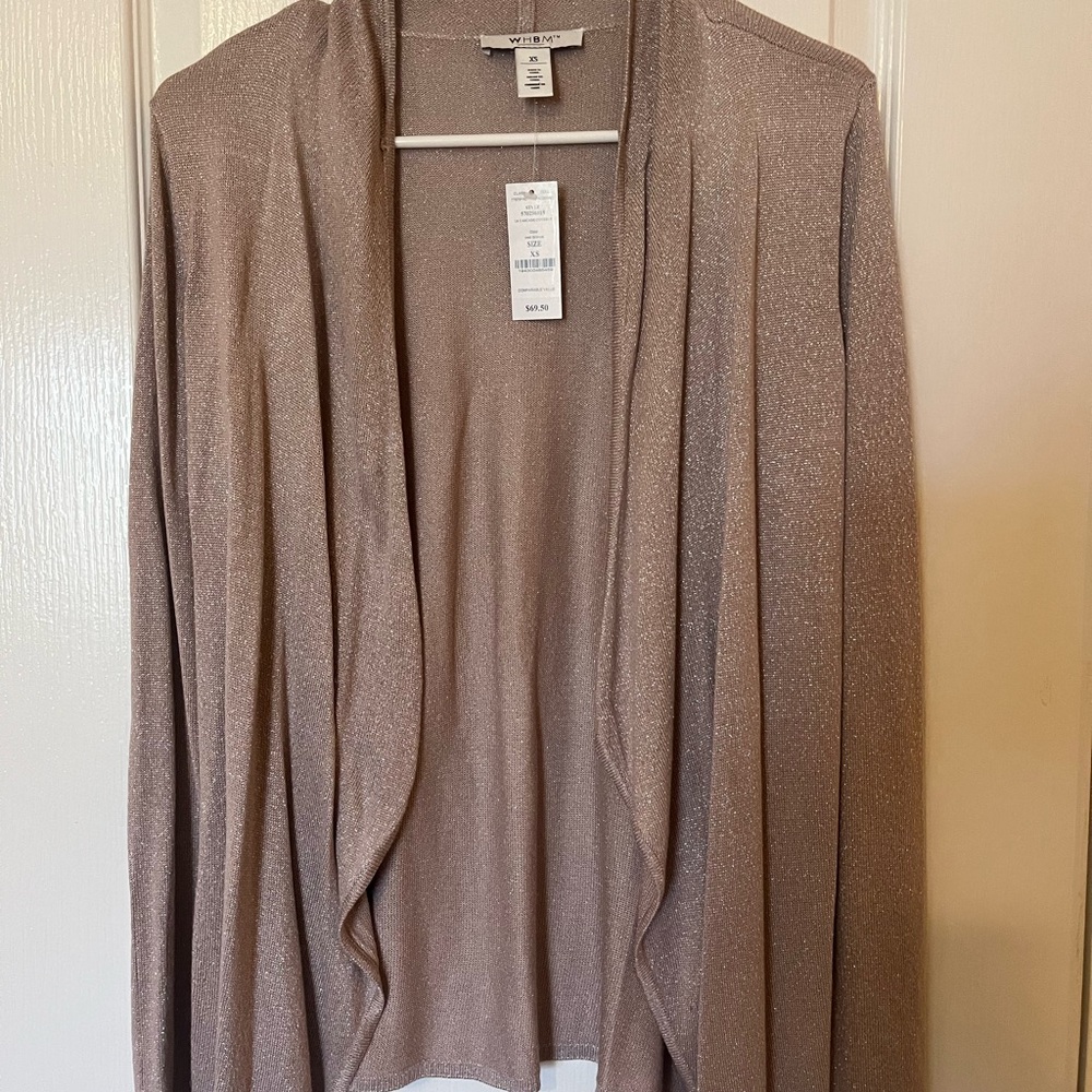 Vince Camuto Women's Sparkling Beige Cardigan Brand New With Tag
